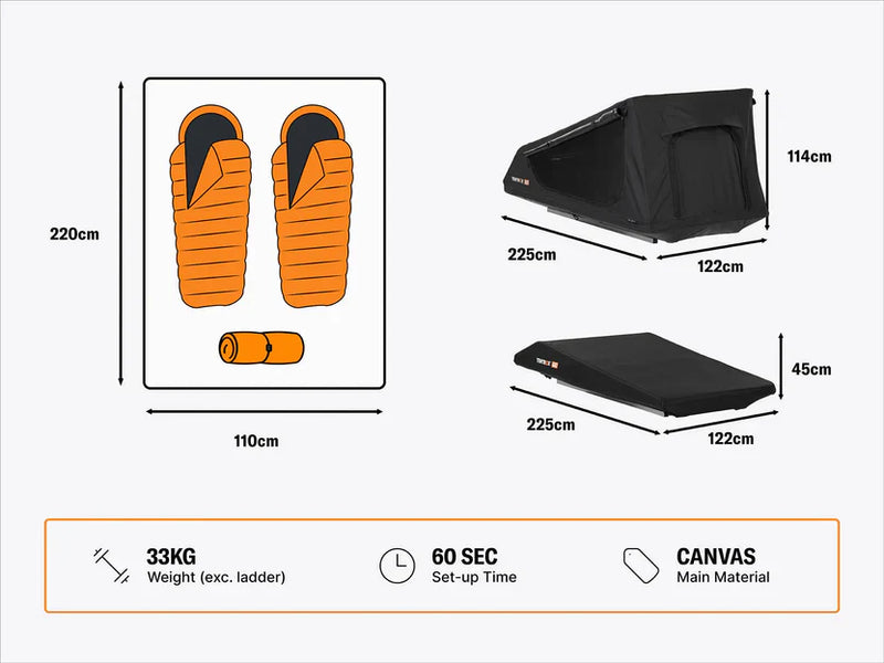 Carica immagine in Galleria Viewer, Tenda da tetto TENTBOX GO