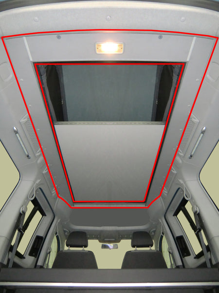 Rivestimento interno per tetto sollev. VW Caddy Maxi,4 pz.fino 05/2015, grezzo 10560