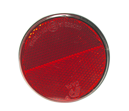 Riflettore tondo 72mm autoadesivo rosso (1 pezzo) 46861