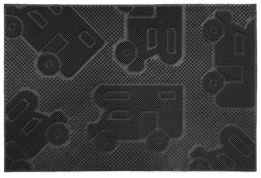 Tappetino CAMPER MAT 40x60cm, nero, con motivo: Camper+Caravan 51667