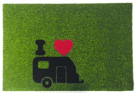 Tappetino VERDE FLOCK 40x60cm, verde, PP/gomma, con motivo 51671