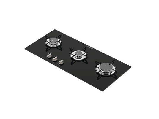 Fornello a gas a 3 fiamme, con accensione elettrica 12V, 5 kW 70313
