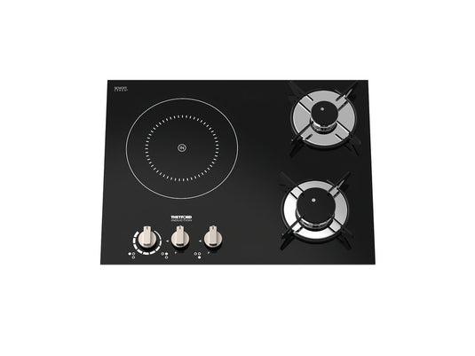 Fornello a gas ibrido 2xgas + 1xinduzione, accensione elettrica kW 12V 70315