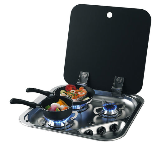 Piano cottura a 3 fiamme 30mbar in acciaio inox 70502