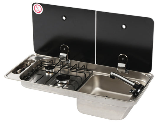 Lavello-cucina station wagon. 716x340x150mm, lavello a destra, coprire 2 parti 70545