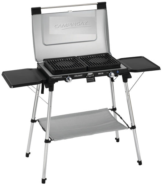 Cucina da campeggio - grill e fornello, con 2 ripiani 70729