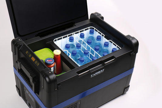 Frigo portatile a compressore 12V/24V/230V, MaxiFreezer Carbest 60L 71373