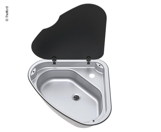 Versione lavello in acciaio inox Cerniera destra, 8,7 litri 73003