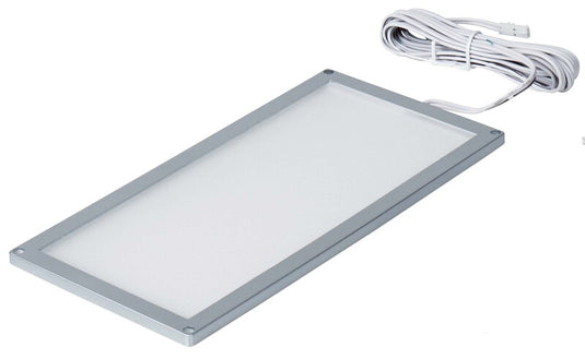 Plafoniera a LED 12V/6W, cornice argento, 100x200mm 833691