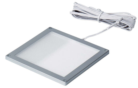 Plafoniera a LED 12V/3W, cornice argento, 100x100mm 83369