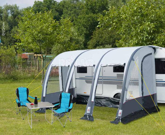Tenda da sole per roulotte Rimini Air 390 con pali aria a montaggio rapido 900013