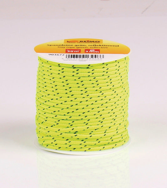 Linea di tensione verde 50m Ø3mm, riflettente 903672