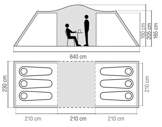 Ridgeline 6 Plus - Tenda a cupola per 6 persone 90585