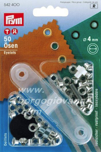 occhielli in ottone, Ø4mm argento colorato argento 90811