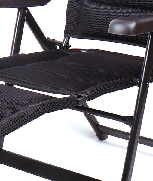 Sedia pieghevole MALAGA BREEZE, imbottita, nero, rete 910098
