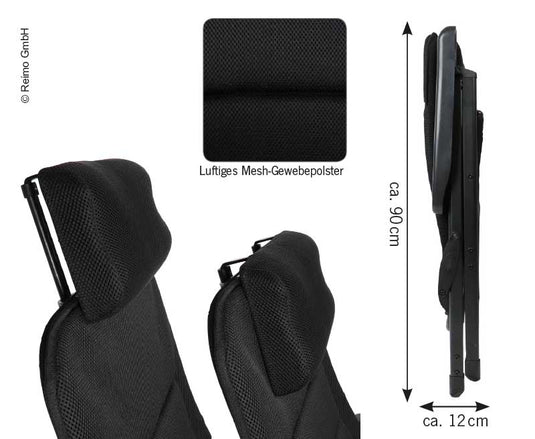 Sedia da campeggio MALAGA BREEZE PLUS, Camp4, imbottita, poggiatesta estensibile 9101083