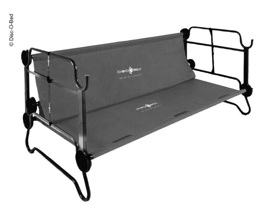 Letto a castello Disc-O-Bed L antracite con tasche laterali 910453