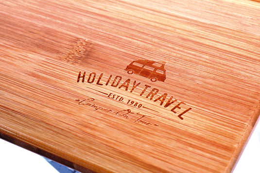 Tavolo in bambù HOLIDAY TRAVEL 80x60x43/65cm con struttura in alluminio 910573