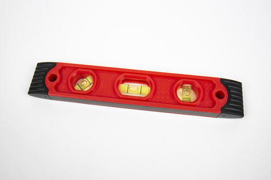 Wasserwaage mit Magnetleiste, Kunststoff rot . 912000