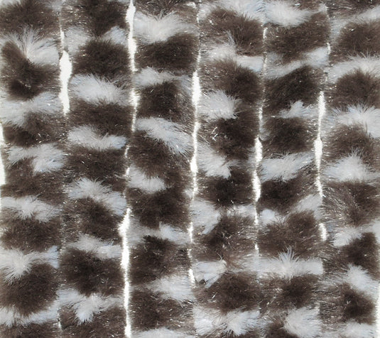 Flauschvorhang 56x185 taupe/weiß 912640