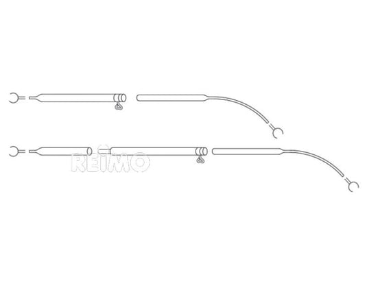 Barra di tensionamento/supporto per tetto in acciaio 210-255cm, 3 parti 91840