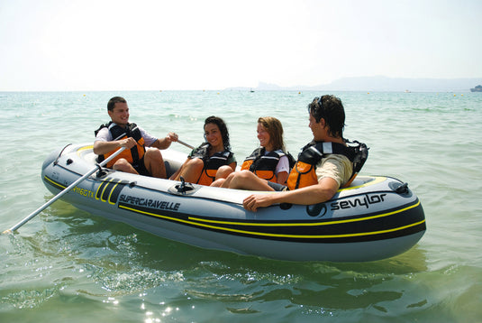 Barca a remi Supercaravelle per 4 persone, 322x138cm, grigio 93323