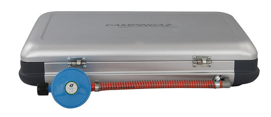 Cucina da campeggio 2 DE, Accensione manuale incl. tubo flessibile, 50mbar 96024
