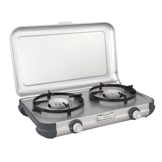 Cucina da campeggio 2 DE, Accensione manuale incl. tubo flessibile, 50mbar 96024