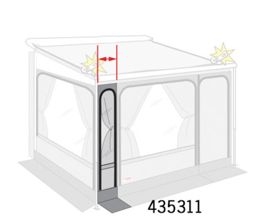 Erweiterungsset Frontteil für Markisenvorzelt Privacy Room M435311
