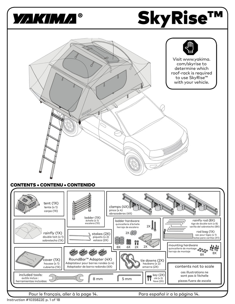 Carica immagine in Galleria Viewer, Y8007436 Tenda da tetto SkyRise HD Small - YAKIMA