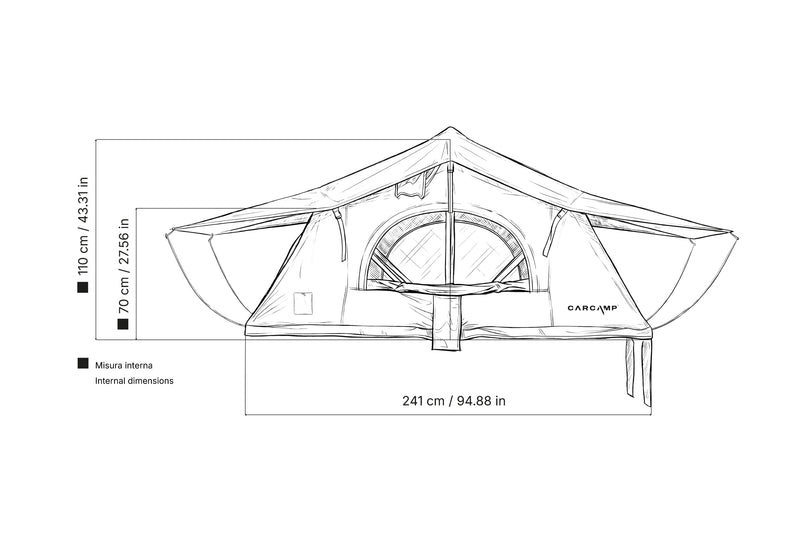 Load image into Gallery viewer, Carcamp AURORA disegno tecnico
