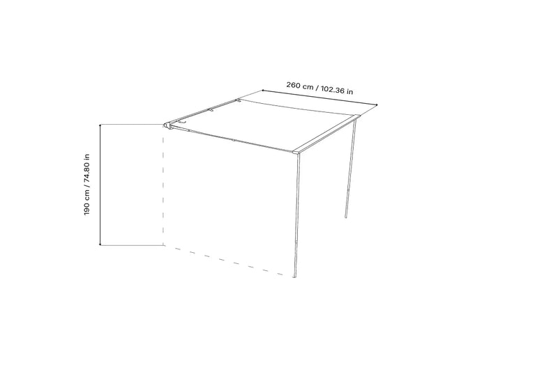Load image into Gallery viewer, Carcamp tendalino  RADURA disegno con quote 
