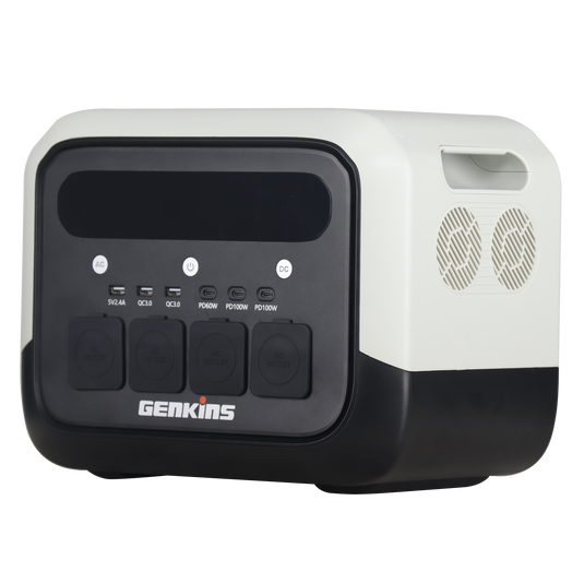 Power station portatile Genkins PRO1200, vista laterale opposta