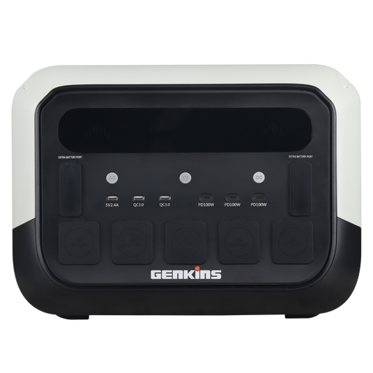 Power station portatile Genkins PRO2400, vista frontale
