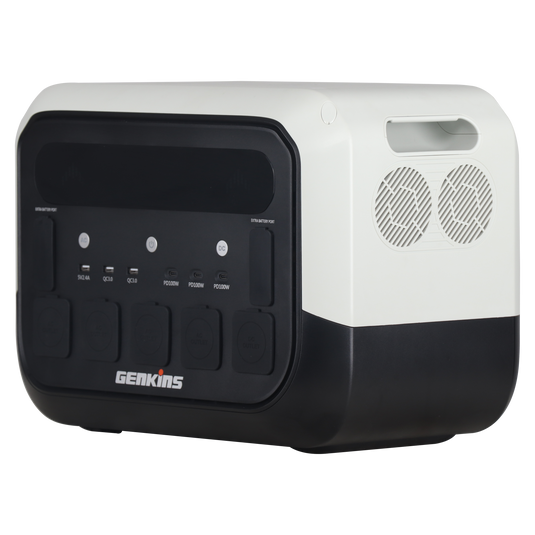 Power station portatile Genkins PRO2400, vista laterale opposta