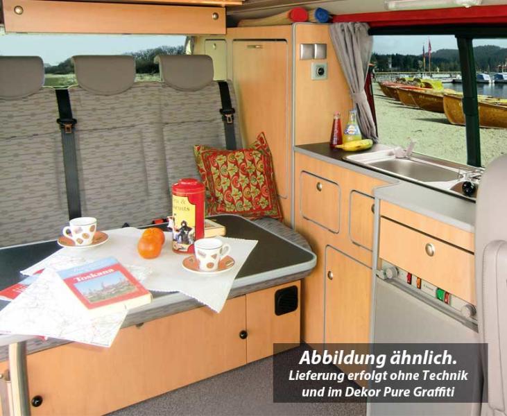 Carica immagine in Galleria Viewer, Linea di mobili come kit per VW T6/T5 passo corto Sportcamper 104900BE
