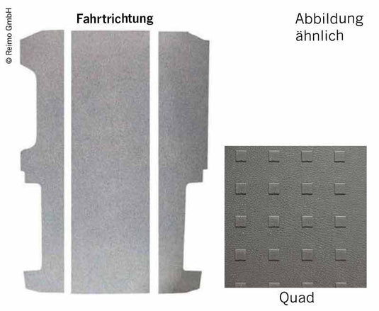 Pavimento VW T6/T5 passo lungo V3000 3 pezzi, 997mm, Quad, battitacco VW 1053741