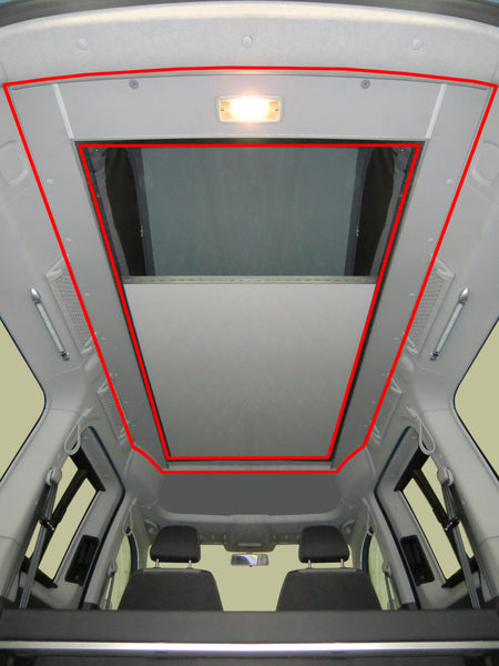 Rivestimento interno per tetto sollev. VW Caddy Maxi,4 pz.fino 05/2015, grezzo 10560