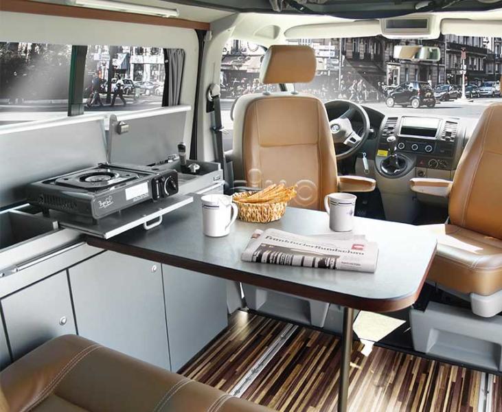 Carica immagine in Galleria Viewer, linea di mobili CityVan, antracite per VW T6/5 passo corto 10794
