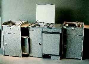 Load image into Gallery viewer, Modulo cucina Gourmet Ready in laminato laminato antracite, per VW T4 Multivan 10933
