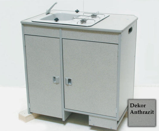 Modulo cucina Gourmet Ready in laminato laminato antracite, per VW T4 Multivan 10933