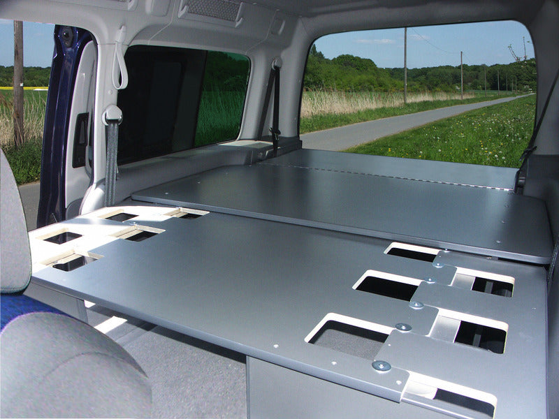 Carica immagine in Galleria Viewer, VW Caddy Maxi sistema letto aggiuntivo 200 x 133 cm con imbottitura + fodere 17104
