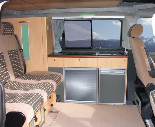 Linea di mobili VW T5/T6 KR TrioStyle, finitura legno di mela; kit senza porta a 18050B