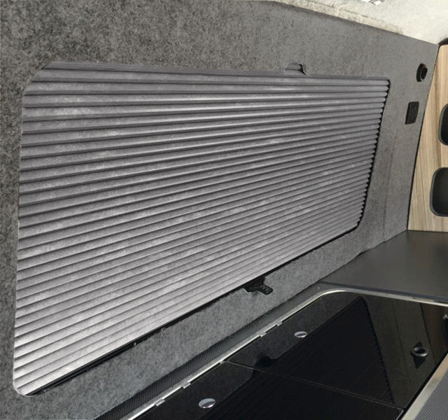 Load image into Gallery viewer, Tenda oscurante per soggiorno VW T5/T6, lunotto posteriore, termo, grigio 19300
