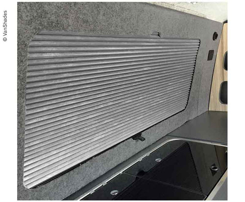 Tenda oscurante per zona giorno VW T5/T6, frontale sinistro, termo, grigio, lato 19303