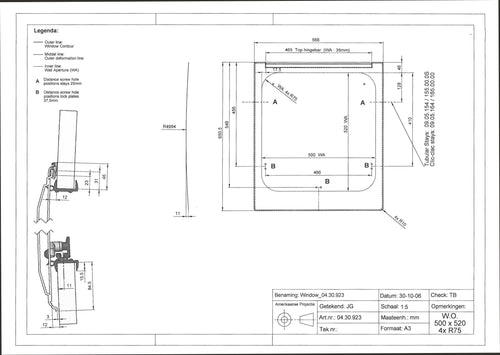 Finestra laterale apribile Ducato, Peugeot Boxer, Citroen Jumper dal 7/2006 32201