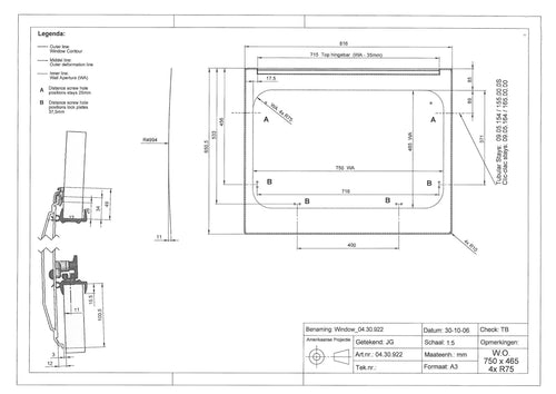 Finestra laterale apribile Ducato, Peugeot Boxer, Citroen Jumper dal 7/2006 32204