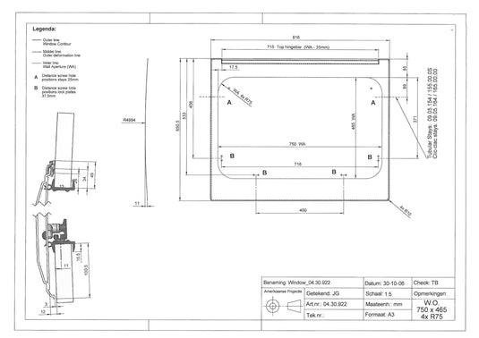 Finestra laterale apribile Ducato, Peugeot Boxer, Citroen Jumper dal 7/2006 32204