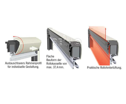 Tenda a rullo plissettata Duo Tenda a rullo a cassetta UCS 678x628mm crema 678x628mm 35083