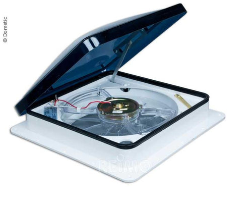 Cappa da tetto con cappa aspirante da 12 Volt: vetro smerigliato 40x40cm 35953
